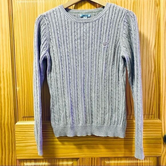 Izod purple cable knit pullover sweater top - Picture 1 of 6